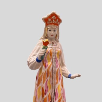 Скульптура "Хозяйка Медной горы", СССР, Дулёвский фарфоровый завод, 1958 г., Кожин П.М. 