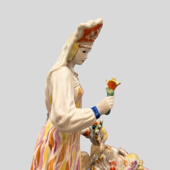 Скульптура "Хозяйка Медной горы", СССР, Дулёвский фарфоровый завод, 1958 г., Кожин П.М. 