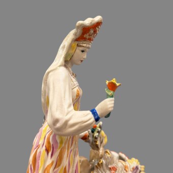 Скульптура "Хозяйка Медной горы", СССР, Дулёвский фарфоровый завод, 1958 г., Кожин П.М. 