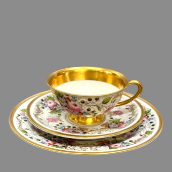 ​Чайный набор, СССР, фабрика "М.С. Кузнецова", 1937 год