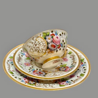 ​Чайный набор, СССР, фабрика "М.С. Кузнецова", 1937 год