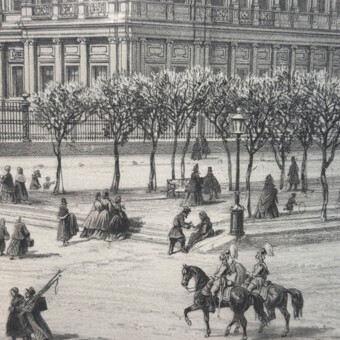 ​Литография «Николаевский дворец», Франция, издательство "Дациаро", 1840-1850-е гг. 
