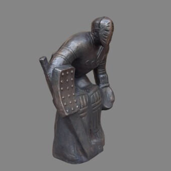 Скульптура "​Вратарь хоккейной сборной советского союза", СССР, 1980 г., Архипов А.А.