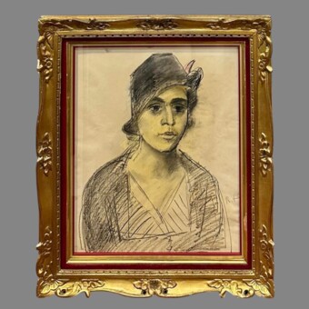 Фальк Р. Р., "Девушка в черной шляпе", 1930-е гг. 