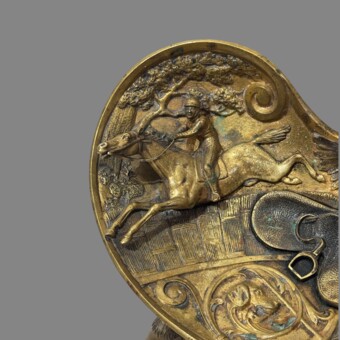 Настольное украшение (визитница) со всадниками, Западная Европа, XIX век