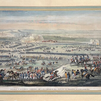 ​Гравюра «Аустерлицкое сражение», Франция, 1834 г.