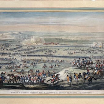 ​Гравюра «Аустерлицкое сражение», Франция, 1834 г.