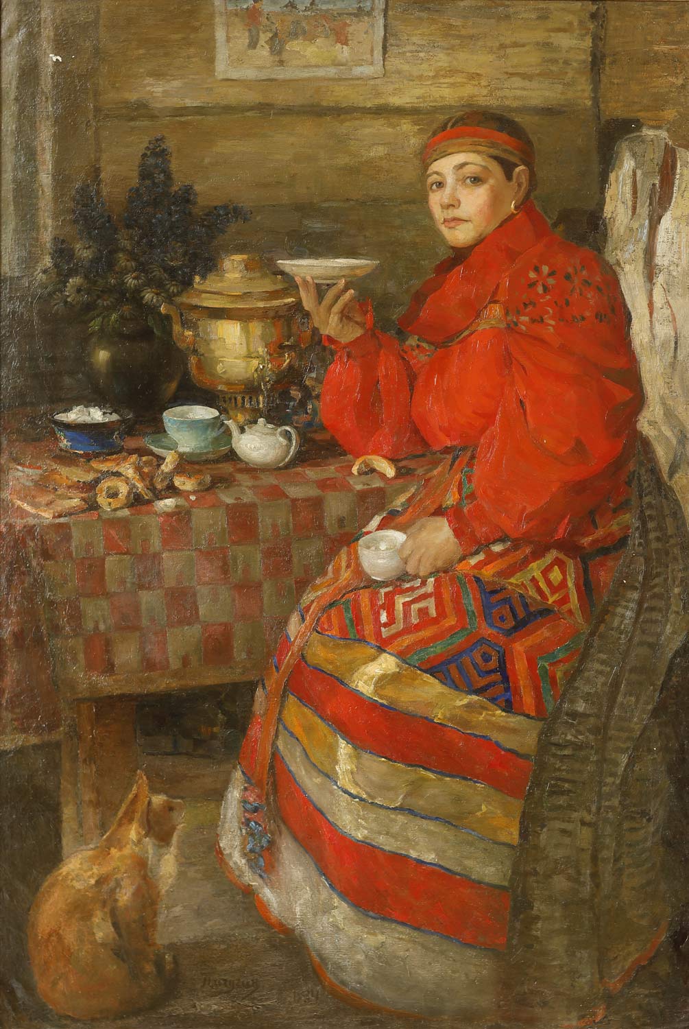 Пичугин С.И., "Чаепитие", 1934 г.